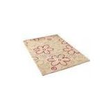 Milky White Acrylic Floral Area Rug, Hand Tufted Pattern Decorative Rugs For Living Room