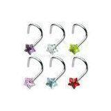 Customized Star Cubic Zirconia Body Piercings Jewelry For Anniversary thumbnail-1