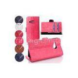 White Wallet Leather Stand HTC Cell Phone Case / Pouch For HTC One Mini 2 / M8 Mini