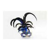 Male Blue Carnival Venetian Masks Glitter Plastic For Mardi Gras Party thumbnail-1