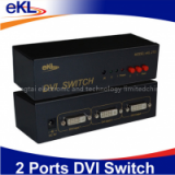 2 Port DVI Switch 1 Input 2 Output 1920x1440 DVI Switcher