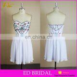 Real Sample Sweetheart Neckline Stone Beaded Chiffon Short Formal Cocktail Dresses thumbnail-1