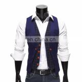 Latest Wholesale High Quality Men Slim Fit Formal Wedding Suit Vest Waistcoat Design thumbnail-6