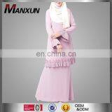 Simple Style Flower Baju Kurung New Arrival Muslim Lady Baju Kebaya Classical Clothing In Dubai thumbnail-1