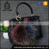 19cm Big Fluffy Fur Pom Pom Ball Keychain for Car Key Ring or Handbag thumbnail-3