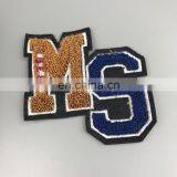 Wholesale Custom Logo Label Embroidery Chenille Patches With Adhesive Hook and Loop