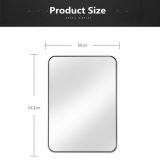 China Mirror Factory Modern Stainless Steel Frame Vanity Wall Mounted Rectangle Make up Mirror thumbnail-5