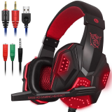 Hot Selling LED Over-ear Computer Gaming Headset Headphone With Mic For Steam Game thumbnail-5