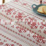 Linen Cotton Tablecloth Snowflake Fawn Washable Coffee Dinner Comfortable Table Cloth for Christmas Wedding Banquet thumbnail-5