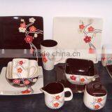 Two Tone Glazed Dinnerware 47PCS thumbnail-1