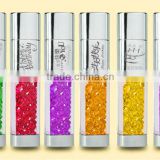 colorful crystal usb flash drive with custom logo,glass usb drive strobe 8GB