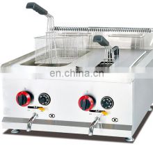 Stainless Steel Gas Chips Deep Fryer for Restaurant KFC fast food shop with Temperature Thermostat and Gas Safety