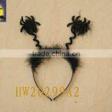 Black Spider Headband With Black Fur for Halloween Party thumbnail-1