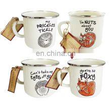 Customized Logo Printing Factory Steel Metal Enamel Cup Set for Promotion thumbnail-1