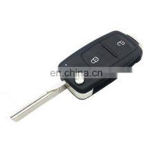2 Button Flip Folding Remote Control Car Key Shell Cover Case For VW MK4 Bora CS thumbnail-2