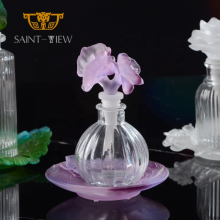 NEW ARRIVAL Handmade Design Crystal Purple Flower Shape 100ml Perfume Bottle thumbnail-5