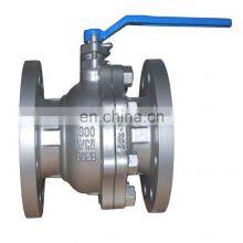 COVNA DN100 4 Inch 2 Way 2PC ANSI Class 300 Double Flange Type Stainless Steel Handle Ball Valve Upvc/brass/stainless thumbnail-1