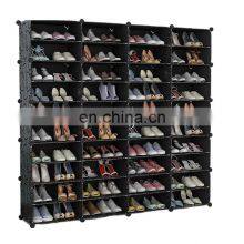 Black with pattern DIY storage shoe rack plastic shoe cabinet shoe racks