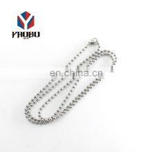 Fashion High Quality Metal Necklace Ball Chain With Lobster Clasp thumbnail-5