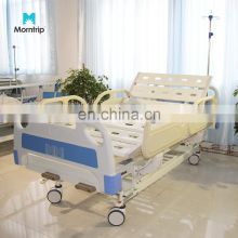 ABS Hospital Bed Cheap Foldable Bed ABS Head Board Manual Two-crank Hospital Bed for Clinic and Hospital