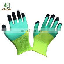 4SAFETY 3/4 Coating Finger Double Reinforced Foam Latex Work Gloves thumbnail-1