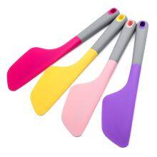Kitchen Accessories Home and Kitchen Gadgets Non-slip Handle Soft Head 100% Food Grade Silicone Spatula thumbnail-1