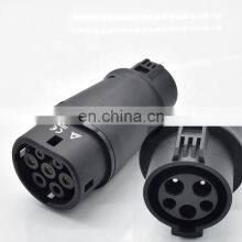 Ev Charger Type 2 To Type 1 Convertor SAE J1772 IEC 62196 2 EV Adaptor And Tesla Charging Adapter