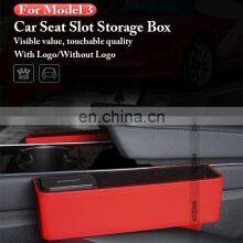 Car Seat Gap Filler Car Seat Slot Storage Box For Tesla Model 3/Y Armrest Storage Box Auto Accessories Pars thumbnail-2