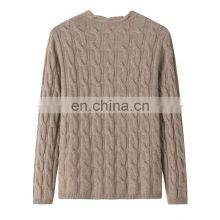 New Fashion Casual Cardigan Single Breasted V-Neck Cable Knitted Cashmere Solid Pattern With Pearl Button Autumn Season Sweater thumbnail-3