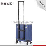 Blue Fashion Design PVC Trolley Makeup Case With Mirror thumbnail-6