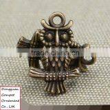 DIY Zinc Alloy Jewelry Ancient Bronze Owl Pendant thumbnail-1