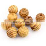 SB0711 Natural Round Burly Wood Beads ,Wood Grain Beads,Wooden Round Beads thumbnail-1
