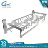 Manufacturer wall mouted simple design commercial hotel style aluminum towel rack/shelf