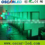 Outdoor Waterproof Green Color Pharmacy Led Cross Sign P10 P16 P20 P25