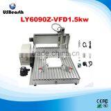 2015 New Products! 2 Year Warranty China 3 Axis Desktop Wood Cnc Router 6090 With 1.5kw Spindle for Full Assembled