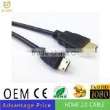 HDTV Application Mini HDMI Cable 24K Gold Plated thumbnail-4
