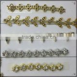 2016 New Model Decorative Gold Chain.ABS Plastic Chain For Clothes And Shoes.fashion bracelet gold hand chain fashion design