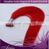 18"-24" 100% Remy Human Easy Pre Bonded Nail U Tip Red Keratin Glue Hair Extensions thumbnail-2