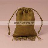 Faux Fringed Drawstring Suede Pouch Jewelry Bag (Accept Custom Design And Print Your Logo)