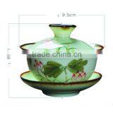 Hand Printing China Bone Teaset Ceramic Gaiwan 120ml Gongfu Teaware Gai Wan thumbnail-2