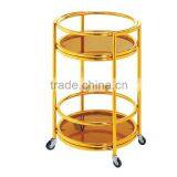 Collecting Hotel Service Liquor Trolley Stainless Steel Cart With 4 Wheels thumbnail-2