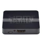 CHEERLINK Full 3D Mini HDMI 1.4a Splitter 1 input 2 output- Black