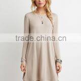 Terry Cloth With Soft Nap Posed Long-sleeved Dress thumbnail-1