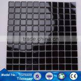 25X25 China Ceramic Mosaic Pool Tile Glossy Black Floor Tiles