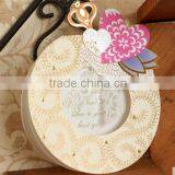 Exquisite handmade circular sterero shape of heart pattern greeting card/photo frame