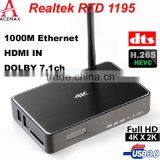 M-195 tv Box Support 1000M Ethernet for High Speed Downloading Movies