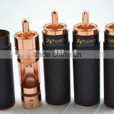 GaoFei REDO06R Red Copper Hi-End RCA Plug 4 Pcs