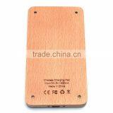 Natural Real Wood Bamboo Qi Wireless Charger Pad Charging Mat for Smart Phone thumbnail-2