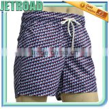 Men's Beach Shorts sublimation printed polyester heavy Satin with laser cut vents