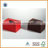 Hot Sale Custom Square Tissue Promotion Tissue Paper Box pu Leather Tissue Box